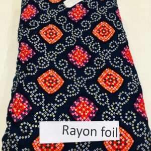 Rayon foil printed fabric wholesale