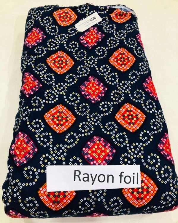 Rayon foil printed fabric wholesale