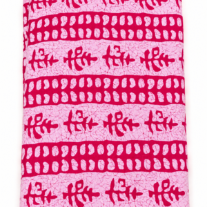 pink leaf stripe cotton print fabric